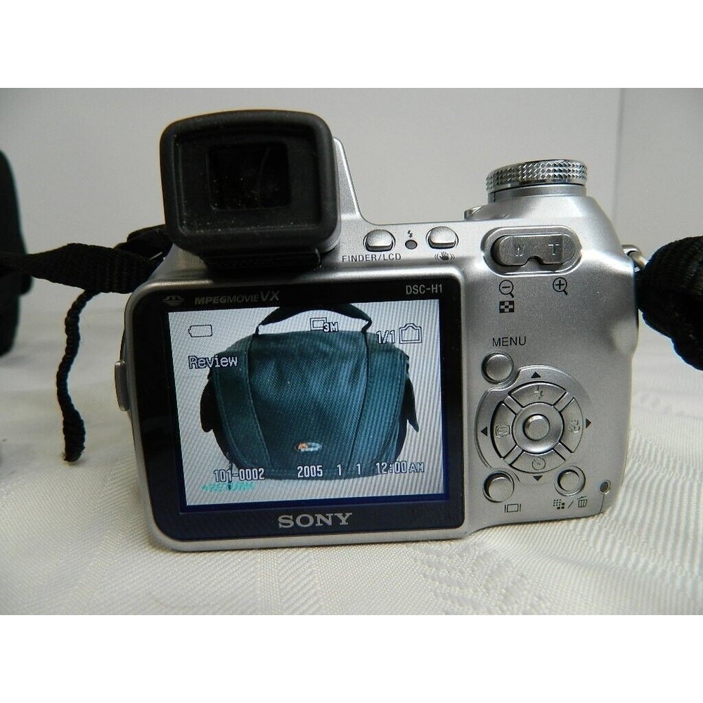 Sony Cybershot Super Steady Shot DCS-H1 5.1MP 12X Optical Zoom w/Case & USB Cord - Picture 10 of 16